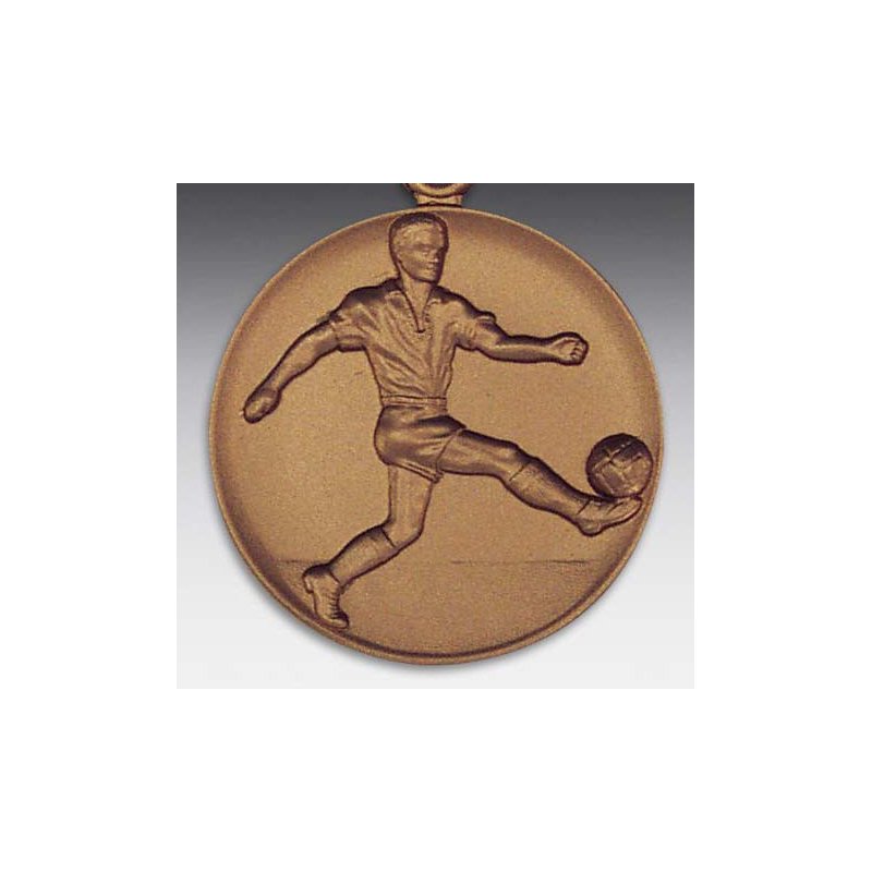 Emblem D=50mm Fussball - Mann, bronzefarben, siber- oder ...
