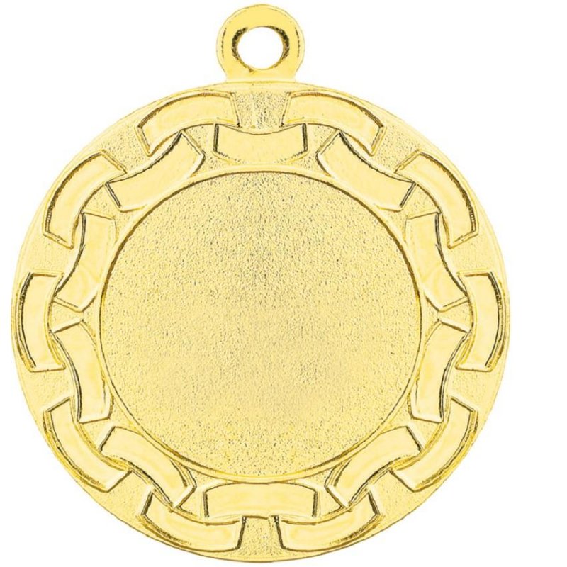 Medaille in Wappenform mit Umhängeband und Emblem Gold oder Silber 
