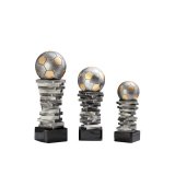 3er-Serie Resin Soccer-Trophy