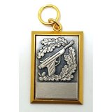 Abzeichen Pistole altsilber, mit se & Ring viereck...