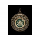 Anhnger 36 mm bronzefarbig, Auflage vergold