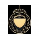 Anhanger, 40 mm, bronzefarbig,mit goldfarbigem Gravurfeld