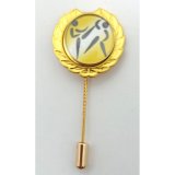 Anstecker 16 mm gold incl.15mm Emblem  nach Ihrer Vorlage...