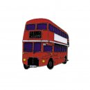 Anstecker / Pin Bus Doppelstock England rot
