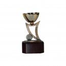 Award-Cup H=195mm auf Holzsackel, Gravur im Preis enthalten.