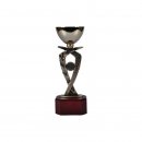 Award-Cup H=225mm  auf Holzsackel, Gravur im Preis...