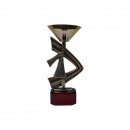 Award-Cup H=270mm Zahl-Nr.1 auf Holzsackel, Gravur im...