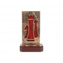 Award Schach 240mm Holzsockel im Mahagoni-Look
