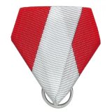 Banddreieck 35x38 mm rot-wei, mit Sichicherheitsnadel
