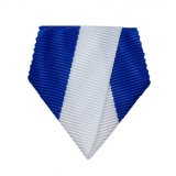 Banddreieck Azurblau-Wei ca 35-38 mm mit Sicherheitsnadel