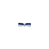 Bandschleife Azurblau-Wei  ca. 45 x 15 mm