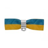 Bandschleife Blau-Gelb ca. 45 x 15 mm