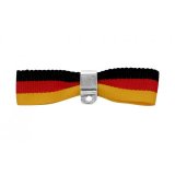 Bandschleife Schwarz-Rot-Gelb ca. 45 x 15 mm