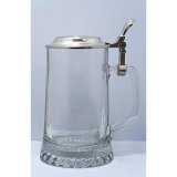 Bierkrug mit Deckel aus Reinem Zinn 0,5l