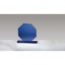 Blauglas-Award Oktagon H: 165 mm inkl. Gravur
