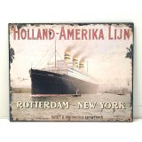 Blechschild / Wandschild Eisen Holland-Amerika Lijn...