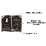 Buch mit Spruch zur Taufe 27x22 personalisierbar