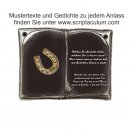Decoramic Keramikbuch Braun, Motiv Hufeisen gro gold
