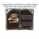 Decoramic Keramikbuch Braun, Motiv Hund Knochen