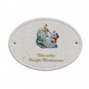 Decoramic Oval Granitgrau, Motiv Bergsteiger