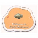 Decoramic Wolkentraum 624 Toskana, Motiv Fisch gold
