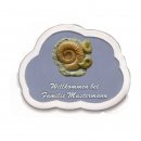 Decoramic Wolkentraum Grau, Motiv Ammoniten