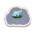 Decoramic Wolkentraum Grau, Motiv Elefant