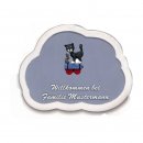 Decoramic Wolkentraum Grau, Motiv Zug Katze Maus