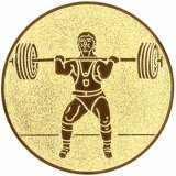 EMBLEM D=50 Gewichtheben gold