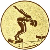 EMBLEM D=50 Schwimmen Damen gold