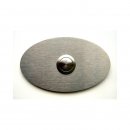 Edelstahl Klingelplatte mit Knopf 100x60mm V2A Ovale-Form