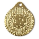 Eisen-Medaille Fußball Kranz Ø32mm gold 12 Gramm /...