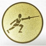 Emblem 50mm Fechten gold