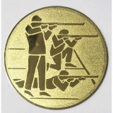 Emblem 25mm Schiesport Gewehr goldfarben