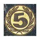 Emblem D=25 Nr.5 goldfarben