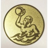 Emblem D=25 mm Wasserball goldfarben