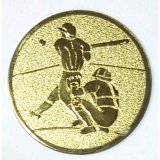 Emblem D=25mm Baseball - gold