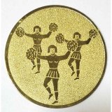 Emblem D=25mm Cheerleader, goldfarbig