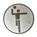 Emblem D=50 Handball Piktogramm silberfarben