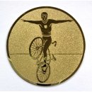 Emblem D=50 Kunstradfahren Radsport goldfarben