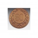 Emblem D=50mm 30 im Kranz,  bronzefarben, siber- oder...