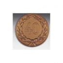Emblem D=50mm 40 im Kranz,   bronzefarben, siber- oder...