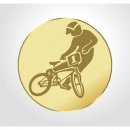 Emblem D=25mm BMX-Fahrer, goldfarbig