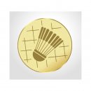 Emblem D=25mm Badminton  goldfarbig