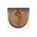 Emblem D=50mm Baseball - Mann, bronzefarben, siber- oder...