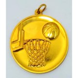 Emblem D=50mm Basketball goldfarben Medaille