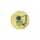 Emblem D=50mm Basketball, goldfarbig