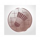 Emblem D=50mm Badminton, bronzefarbig