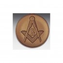 Emblem D=50mm Freimaurer,  bronzefarben, siber- oder...