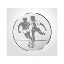 Emblem D=50mm Fuball (H), silberfarbig